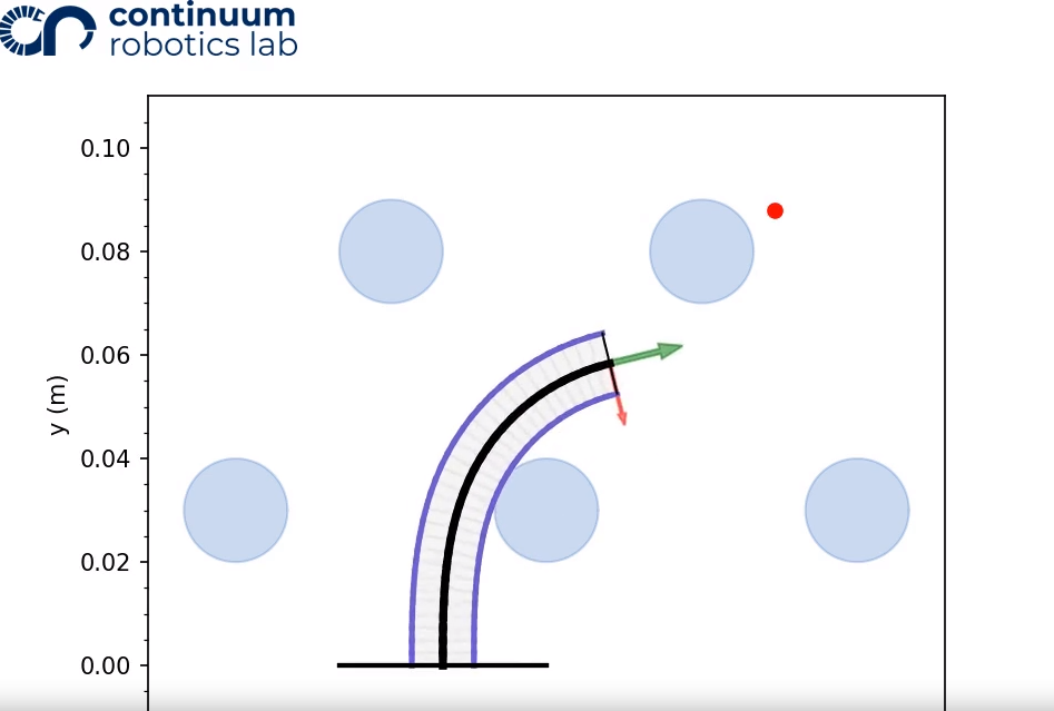 Simulating contacts of Tendon-driven Continuum Robots